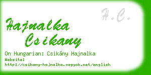 hajnalka csikany business card