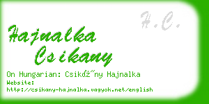 hajnalka csikany business card